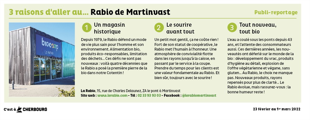 Le Rabio dans le magazine "C'est à Cherbourg" ! 