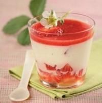 Panna cotta à la fraise Panna cotta à la fraise