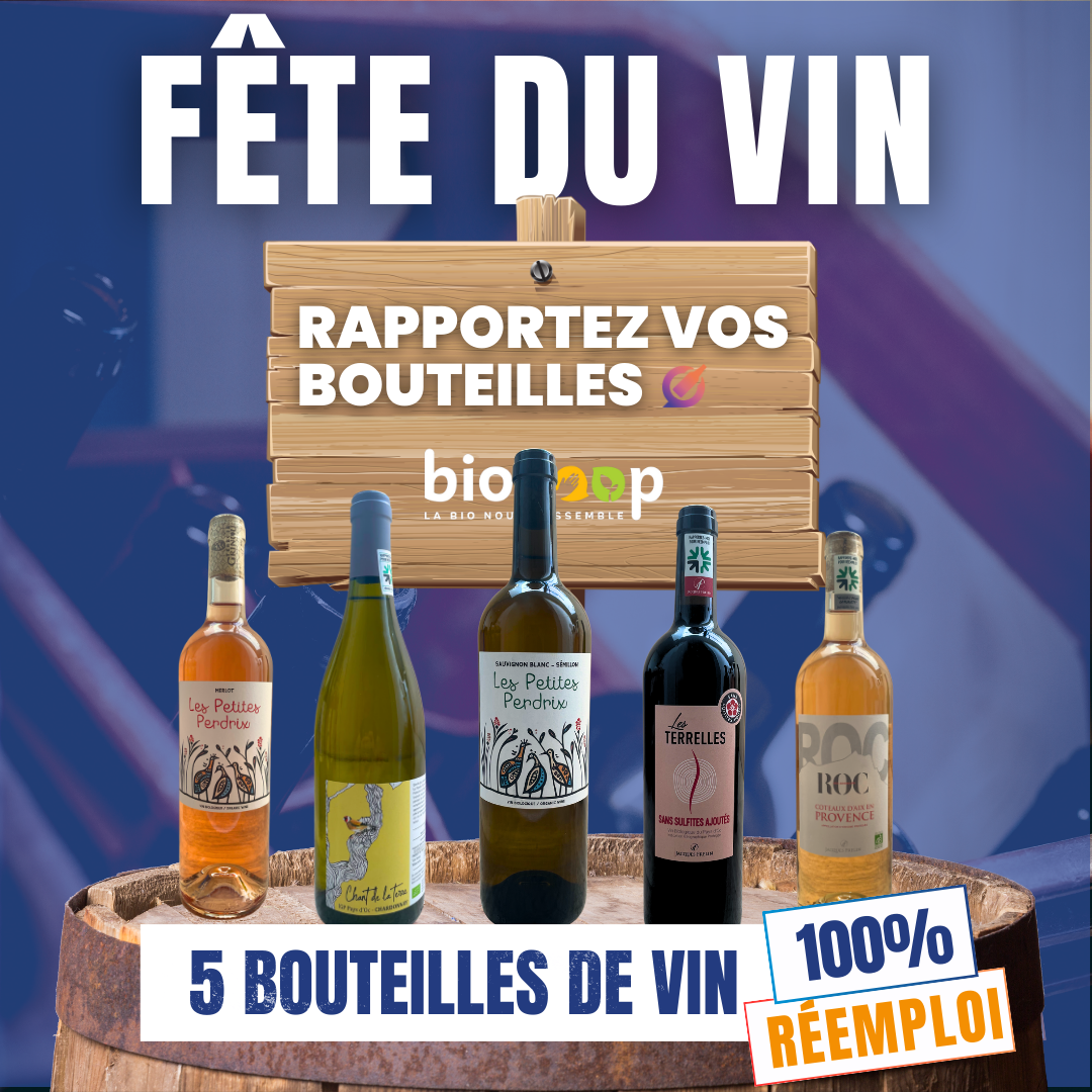 Votre magasin s'engage dans le réemploi avec Swiv. Donnez une seconde vie à vos bouteilles de vin en les rapportant en magasin 🌎😉